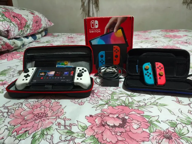 Nintendo Switch Oed Desbloqueado 128gb Completo