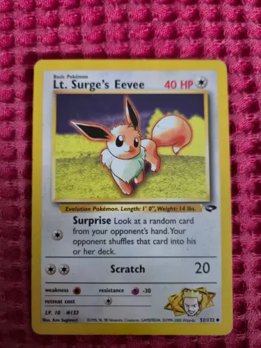 Lt Surge's Eevee Pokemon TCG