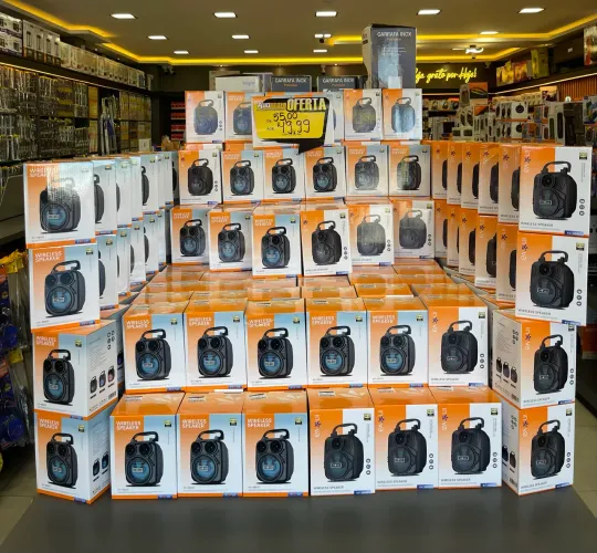 CAIXINHA DE SOM RECARREGAVEL PEGA BLUETOOTH CARTAO DE MEMÓRIA E PENDRIVE ?