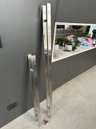 Puxador duplo inox 1,5m NOVO