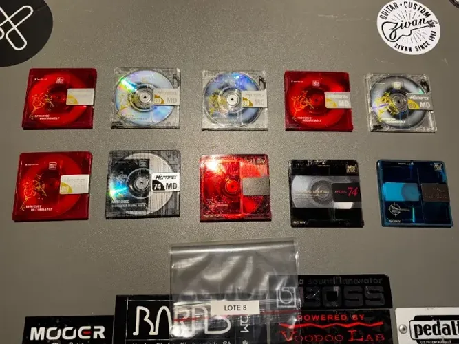Kit 10 MiniDisc Memorex 80 min e Sony 74 80 Mídia Regravável MD