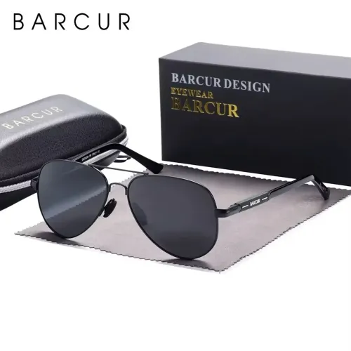 Óculos de Sol Barcur Aviador Lentes Polarizadas
