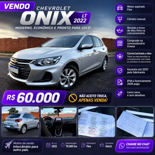Chevrolet Onix Hatch LT 1.0 12V Flex Mec. 4P 2022