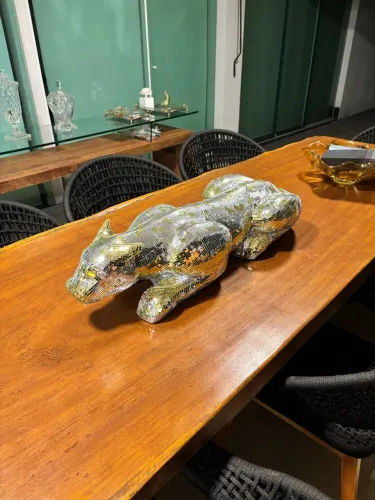 Escultura Pantera em Espelhos