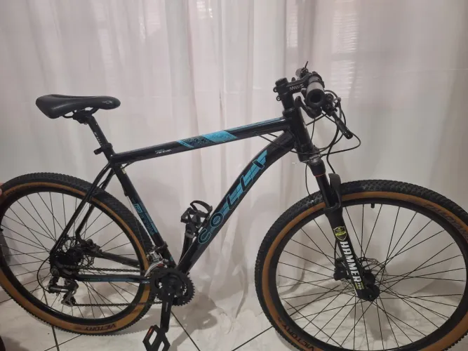 Bike colli aro 29 - kit shimano, freio a disco e amortecedor com trava