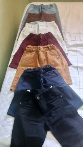 Lote de 7 bermudas infantis 6/8 anos menino