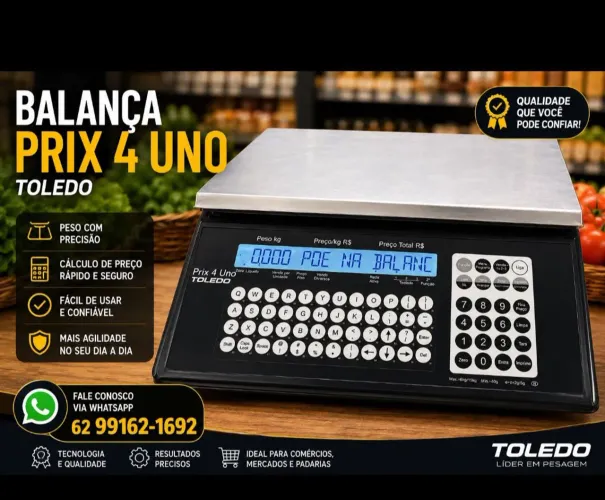 Balança Toledo Prix 4 uno seme nova
