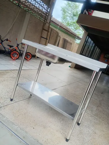 Pia inox 430 1000x600x900 de altura