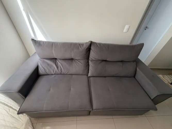 Sofá 3 lugares retrátil e reclinável