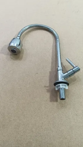 TORNEIRA FLEXÍVEL CROMADA PARA MESA OU BANCADA
