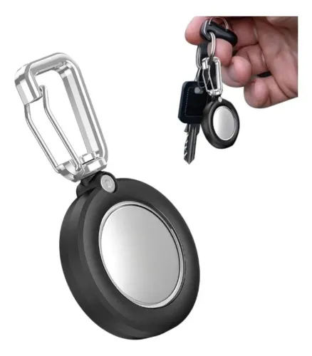 Capa Para Airtags, A Prova D'água De Tpu Chaveiro Ipx8 Preto