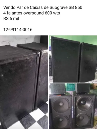 SB 850 par, caixa de subgraves