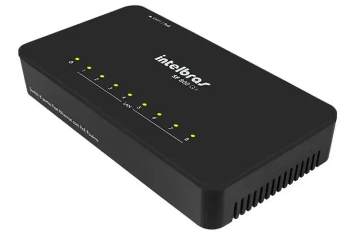 Switch Intelbras de 8 Portas Fast 10/100 Ethernet Sf 800 Q+