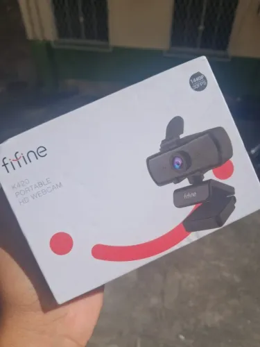 Webcam Fifine 2K K420 Microfone e Tripé Lacrado