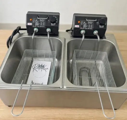 Fritadeira Elétrica Industrial em Inox - 10 Litros com 6.000 Watts de Potência