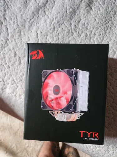 Aircooler Redragon Tyr Preto com LED Vermelho Fan de 120mm CC-9104R