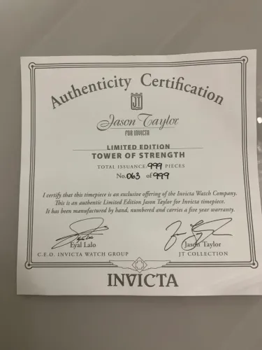 Relógio invicta edição limitada