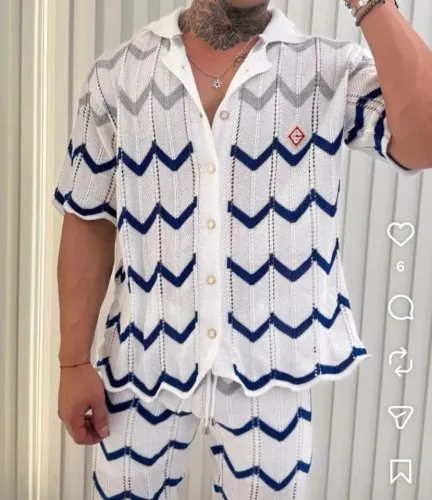 Conjunto masculino linho tricô CASABLANCA