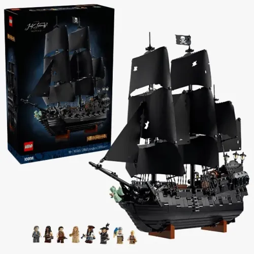 Embarque numa viagem criativa com o LEGO®? Icons Barco Pirata do Capitão Jack Sparrow (103