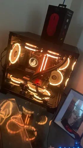 Gabinete, fans e controladora rise mod argb, water cooler rise mod argb