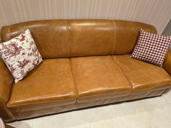 Sofá em couro legítimo Tokstok
