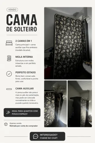 Vende-se Bicama de Solteiro 2 em 1 pra vender logo!!