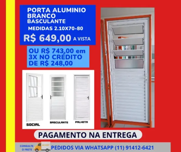 porta Aluminio Palheta modelo cód rt74 - frete a/c