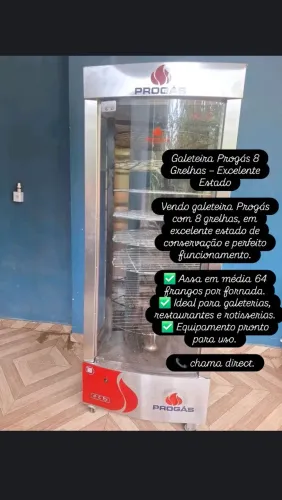 Galeteria Progás 8 grelhas.