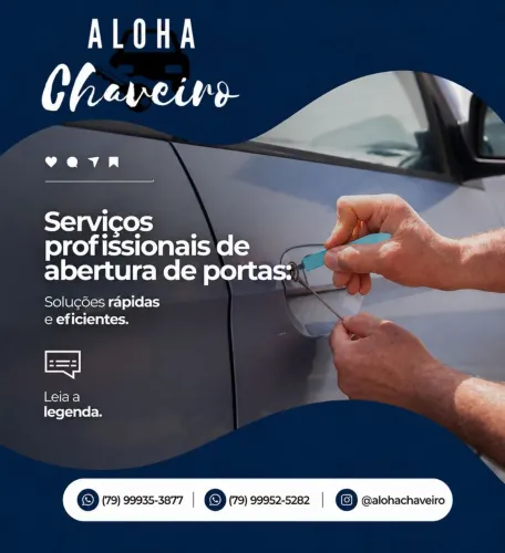 Abertura de veículos sem dano! Chaveiro 24h Aracaju!!
