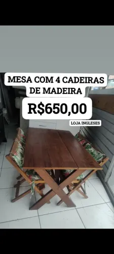 MESA COM 4 CADEIRAS
