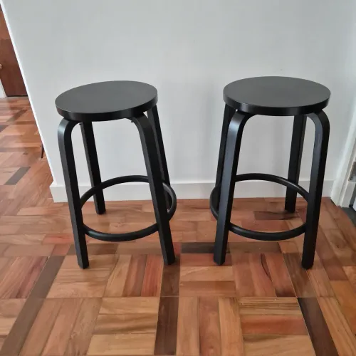 Par de banquetas para bar Aalto Artek Vitra