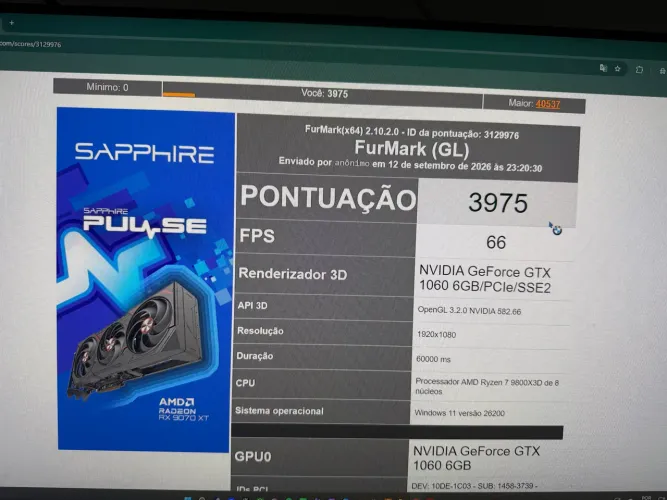 Placa de Video Gigabyte GTX 1060 6GB Muito Conservada