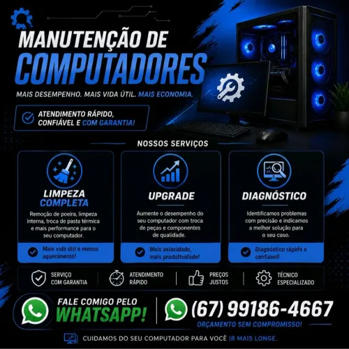 Limpeza, diagnóstico e upgrade de PC