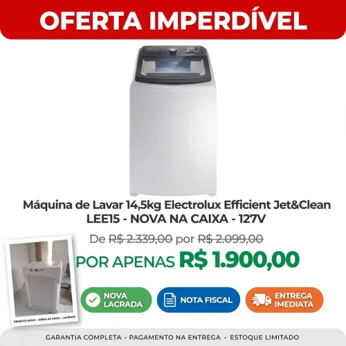 Máquina De lavar 14,5kg Electrolux