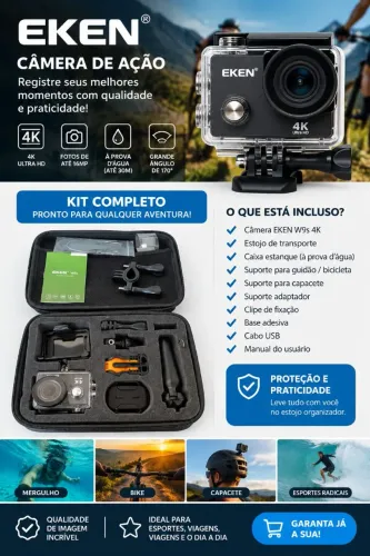 Câmera EKEN 4K estilo gopro