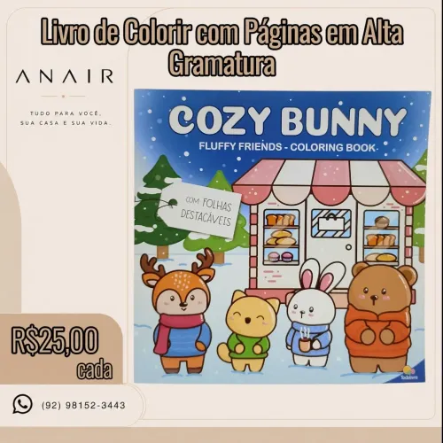 Livro de Colorir com Páginas em Alta Gramatura