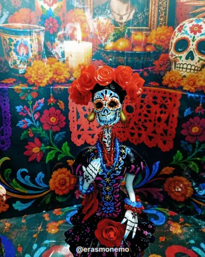 frida kahlo caveira mexicana (colecionável/handmade)