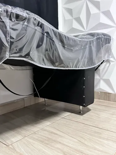 Maca Luxo Capitone Com Massageador Pro Com Bluetooth Cílios