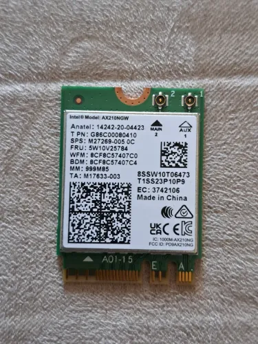 Placa de rede Wireless Intel Wifi 6E + Bluetooth 5.3 nova