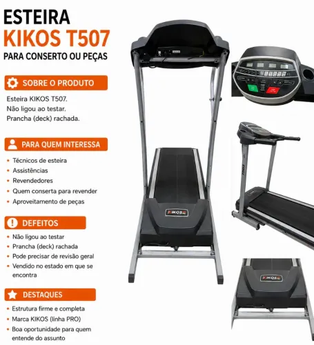 Esteira ergométrica Kikos T507 PARA CONCERTO