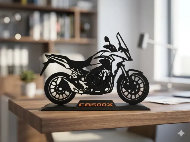 Escultura Decorativa Moto Honda CB500X 2018 a 2022 - Impressão 3D Premium - 19cm