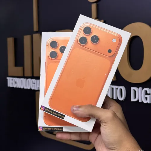 LOJA FÍSICA. IPHONE 17 PRO MAX 256GB LARANJA | 1 ANO DE GARANTIA APLLE | NOTA NO SEU NOME 