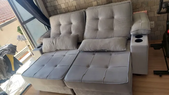 Sofa retratil e inclinado 2 lugares 
