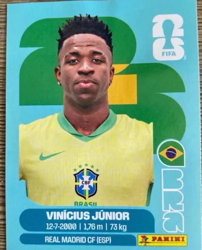 Figurinhas da copa 2026 Vinícius Júnior ou Harry kane