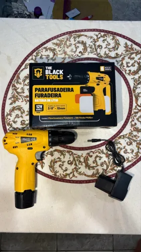 Parafusadeira Furadeira The Black Tools TB12A 12V Amarela