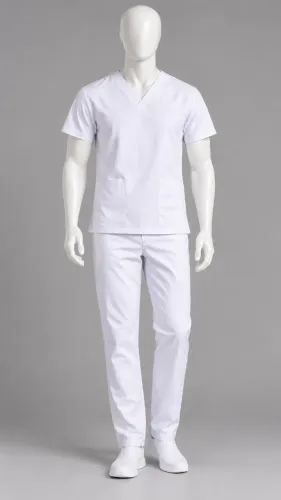 Conjunto Scrub Branco P - Gabardine
