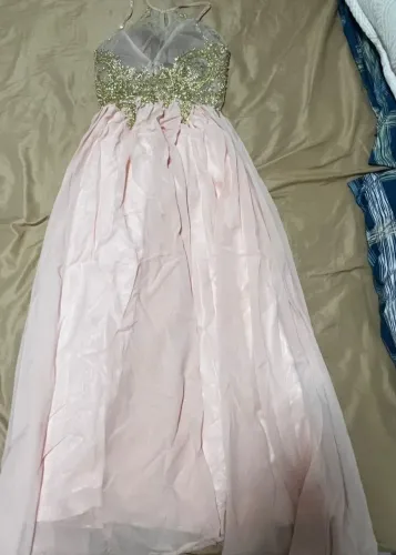 Vestido de Festa Rosa Claro - Elegância e Sofisticação