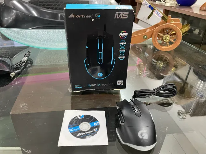 Mouse Usb Gamer Fortrek 4000dpi Pro M5 Preto