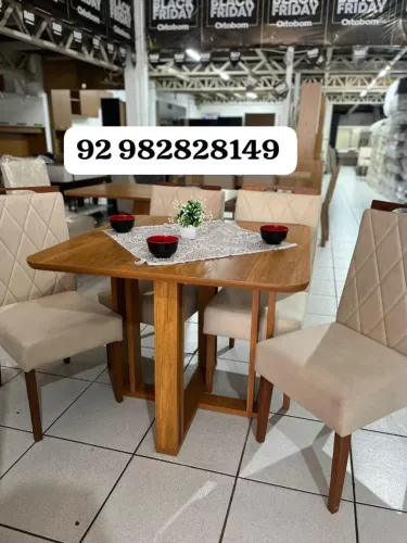 ,ESA DE 4 LUGARES COM TAMPO DE MDF E ENTREGA GRATIS