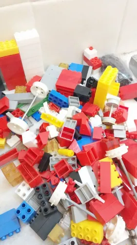 Lote misto de blocos de montar Lego Freestyle Ano 90